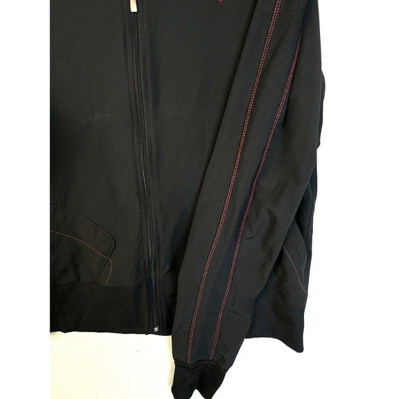 Nike Track Jacket Women XL Black Red Full Zip Activewear Runner Stretch Outdoors - Picture 6 of 10